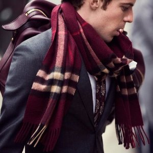 burberry red check scarf